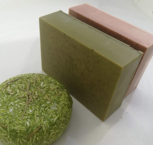 Beneficial Bathroom Bundle, 2 x Soap & 1 Shampoo