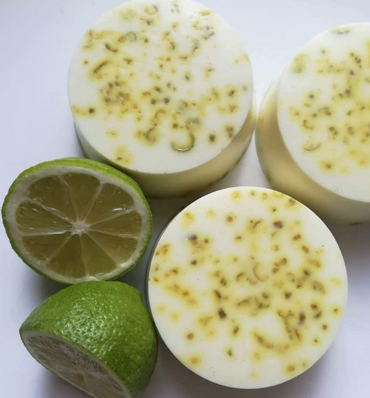 Lime and Coconut Oil Exfoliating Soap.