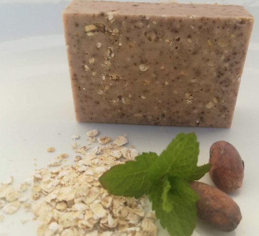 Organic Cocoa, Oatmeal & Peppermint Exfoliant Soap